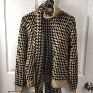 Wool Turtleneck with Matching Scarf